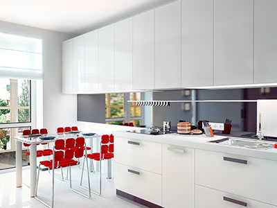 Cocina en blanco